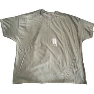 Men's Big Tall T Shirt HANES Tagless Color Green Size 3XL